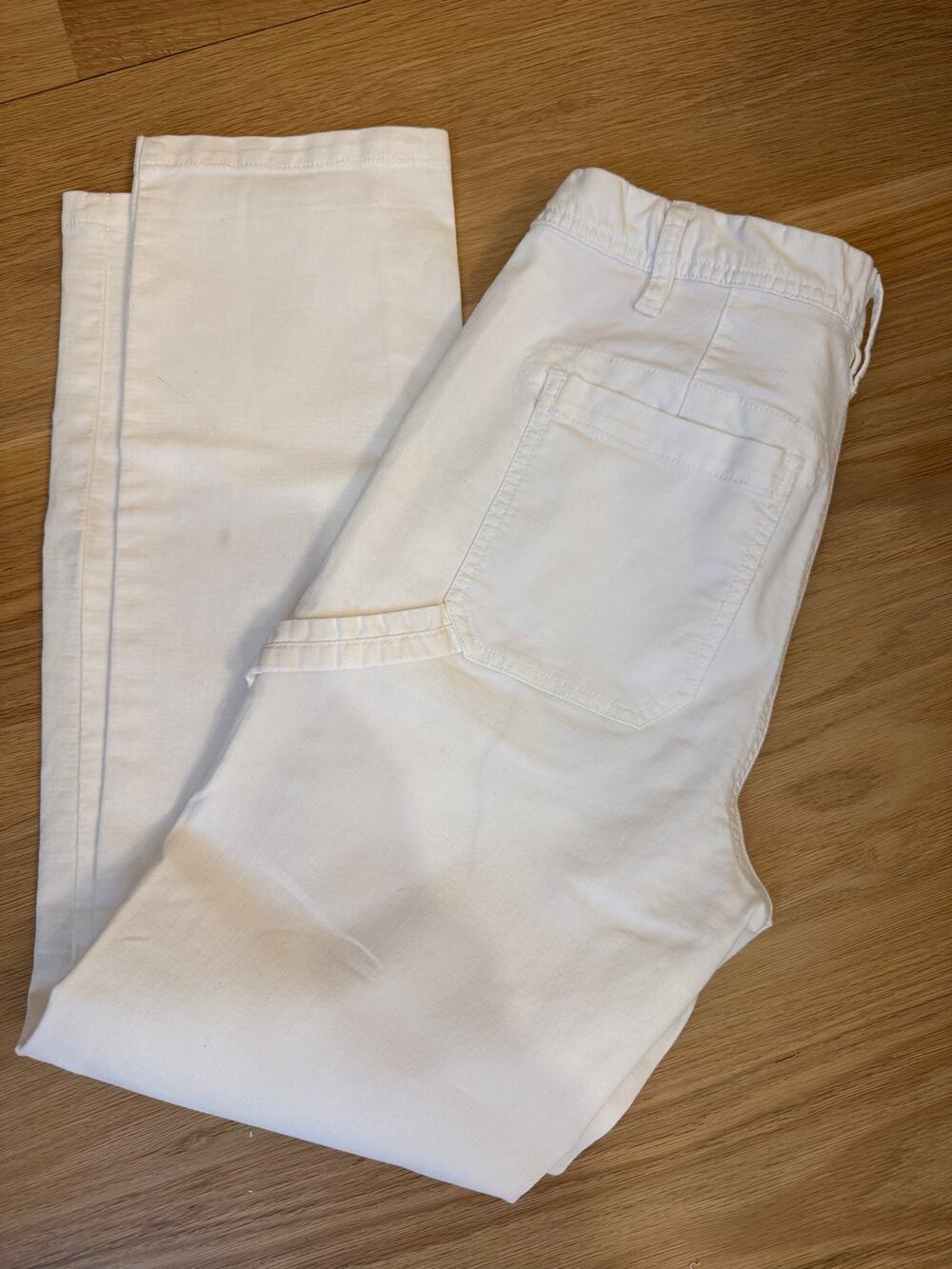 Paper Boat G1 Goods White Straight Leg Utility Chino Pants Size 2